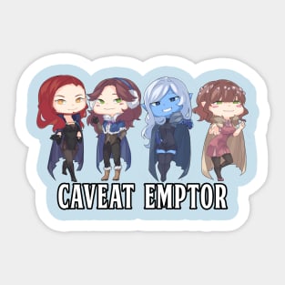 Chibi Caveat Emptor Sticker